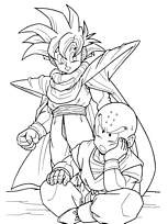 coloriage sangohan et Krilin